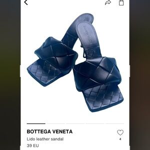 Bottega Veneta Black Quilted Leather Sandals
